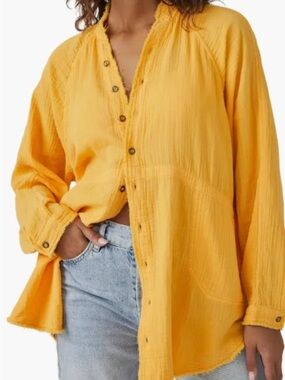 Free People We The Free summer daydream button up shirt